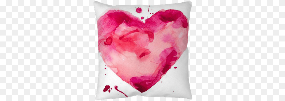Love Relationship Art Painting Floor Pillow Pixers Heart Painting, Plant, Petal, Flower, Cushion Free Png Download