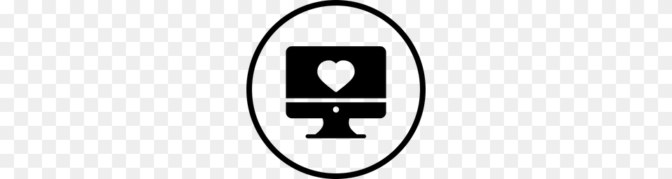 Love Romantic Valentine Day Computer Mac Desktop Icon, Gray Free Png