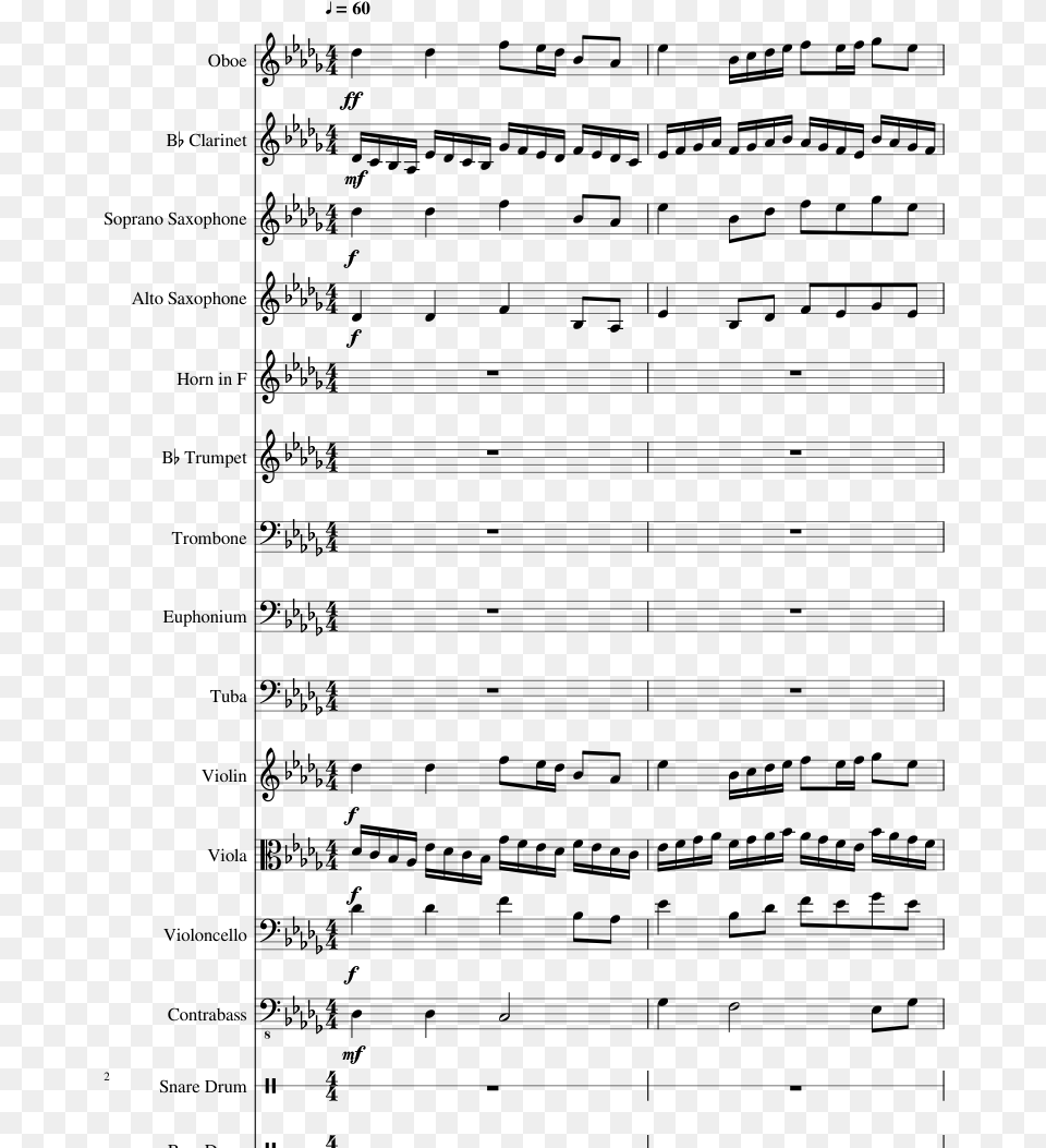Love S Blindfold Sheet Music Composed By Andrew Kerdeman Floral Fury Bari Sax, Gray Free Png Download