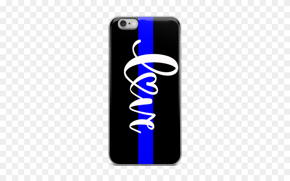 Love Script Thin Blue Line Iphone Case, Electronics, Mobile Phone, Phone Free Transparent Png