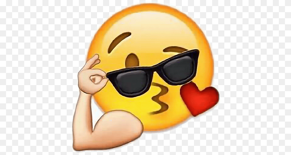 Love Sexy Emoji Kiss Cool, Accessories, Sunglasses, Helmet, Baby Png Image