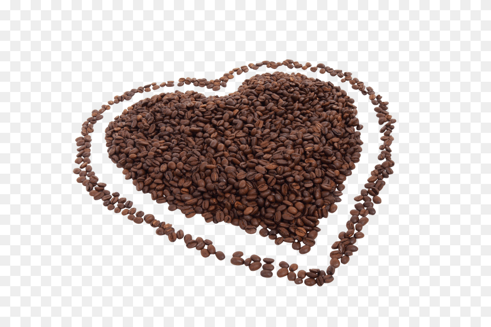 Love Shape Made Of Coffee Beans Love Coffee Bean, Accessories, Jewelry, Necklace, Beverage Free Png Download