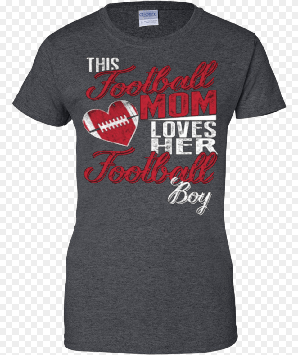 Love Shirt Football Mom Loves Her Football Boy Active Shirt, Clothing, T-shirt Png Image