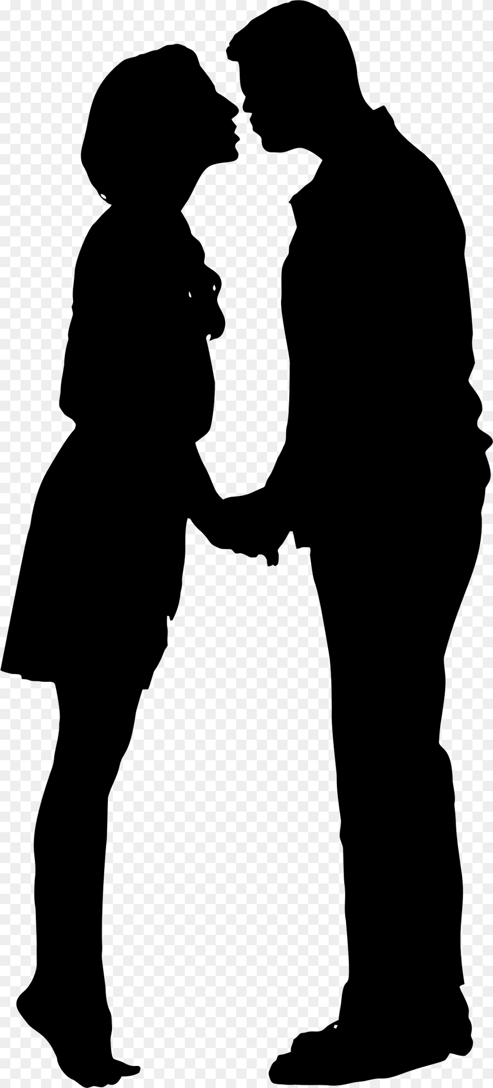 Love Silhouette Couple Love Man And Woman Silhouette, Gray Png Image
