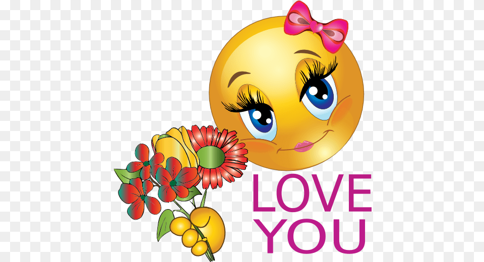 Love Smiley Emoji Smiley I Love You, Art, Graphics, Floral Design, Pattern Free Png