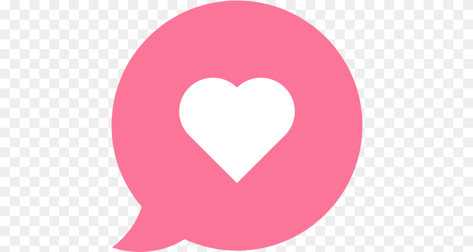 Love Speech Bubble Flat Icon Conversation Love Icon Pink, Heart, Balloon, Astronomy, Moon Free Png
