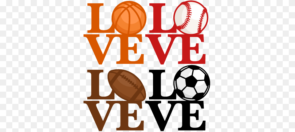 Love Sports Titles Scrapbook Cute Clipart Clip Art, Ball, Sport, Soccer Ball, Football Png Image
