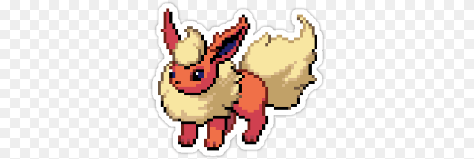 Love Stickers Flareon Pixel Art, Animal, Mammal, Rabbit, Baby Free Transparent Png