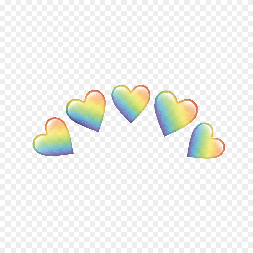 Love Stickers Tumblr Heart Crown Heart Rainbow Heart Emoji Crown, Nature, Outdoors, Sky Free Transparent Png
