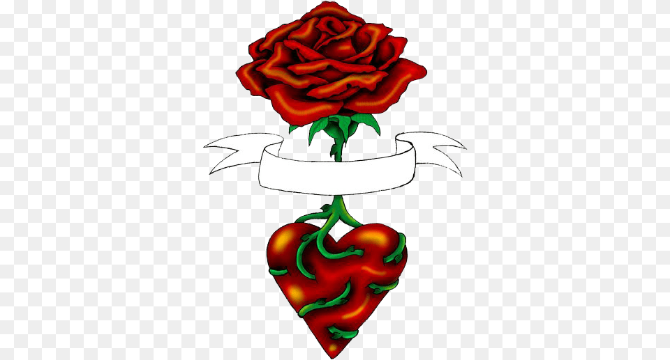 Love Tattoo Clipart Rose Rose With A Heart 388x522 Rosas Tattoo, Flower, Potted Plant, Plant, Jar Png Image