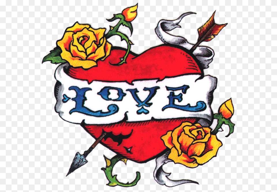 Love Tattoo Kitsch, Flower, Plant, Rose Free Transparent Png