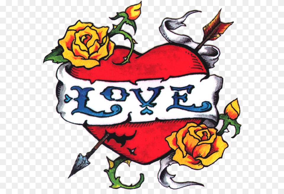 Love Tattoo Transparent Background Love Tattoo, Flower, Plant, Rose Free Png Download