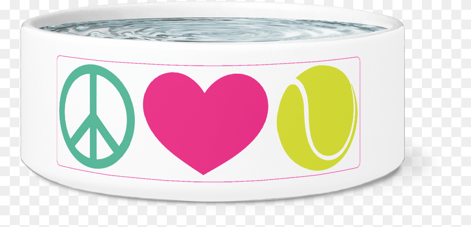 Love Tennis Dog Bowl Bangle, Art, Porcelain, Pottery Free Png Download