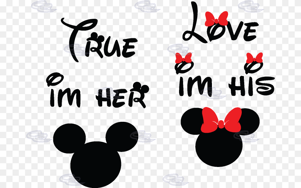 Love Text Clipart Minnie Mouse True Love Mickey And Minnie, Blackboard Png Image