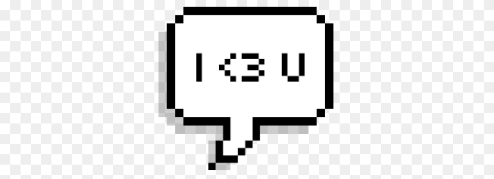 Love Text Speech Bubble Pixel Overlay, Stencil Png Image