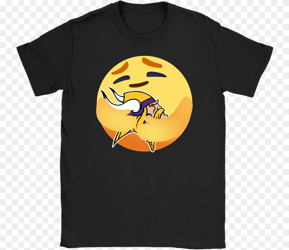 Love The Minnesota Vikings Love Hug Facebook Care Emoji Women Shirts Too Small, Clothing, T-shirt Png Image