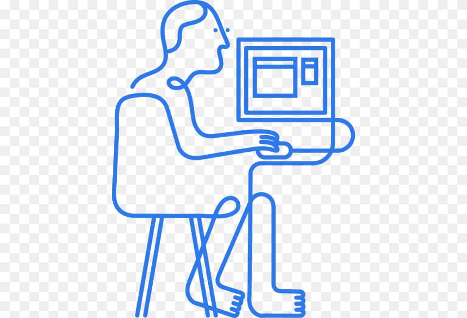 Love The Squiggly Line Man Illustration Free Transparent Png
