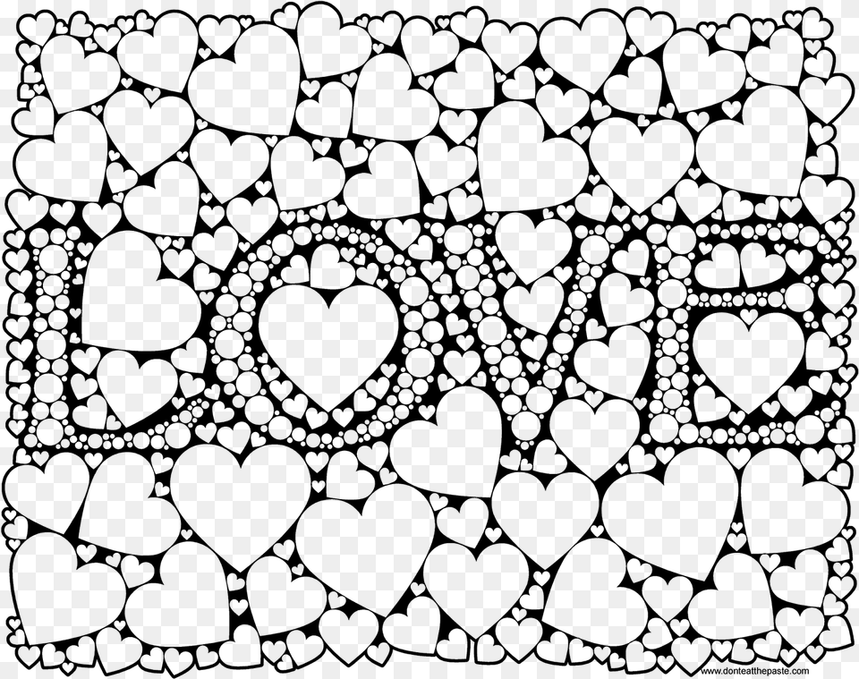 Love Theme Colouring Pages, Gray Png Image