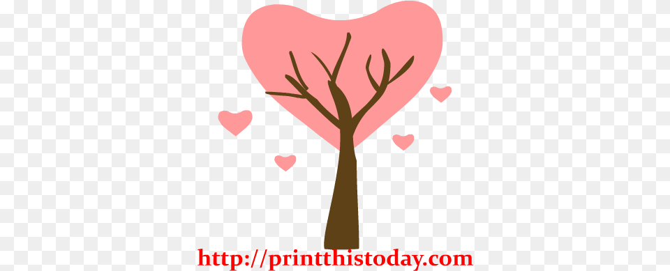 Love Tree Clip Art Cute Pink Tree Clipart, Heart, Flower, Petal, Plant Free Png