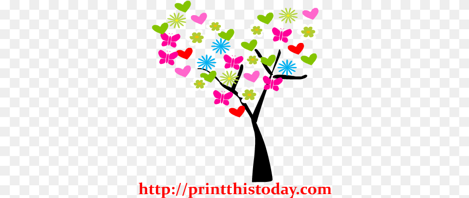Love Tree Clip Art Tree Clipart Colorful, Graphics, Floral Design, Pattern, Envelope Png