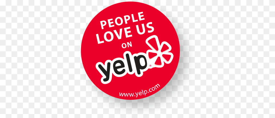 Love Us Yelp People Love Us Badge, Sticker, Logo, Disk Png Image