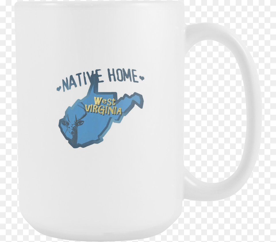 Love West Virginia State Native Home Map Outline 15oz Coffee Cup, Beverage, Coffee Cup Free Png Download