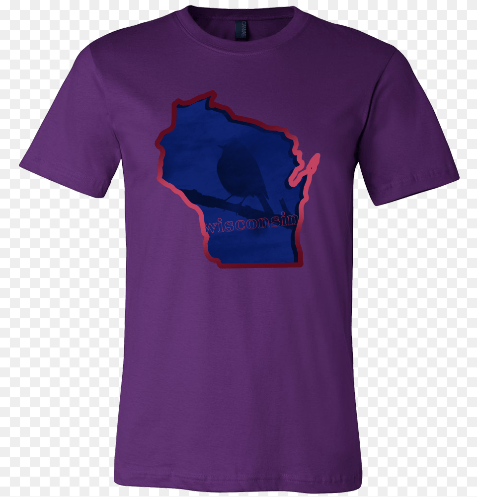 Love Winconsin State Map Outline Souvenir Gift T Shirt Bella Canvas 3001c Navy, Clothing, T-shirt Free Png Download