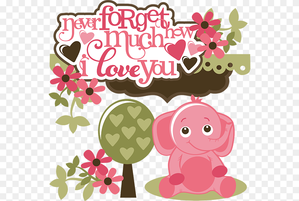 Love You Clipart Cute, Art, Graphics, Pattern, Floral Design Png Image