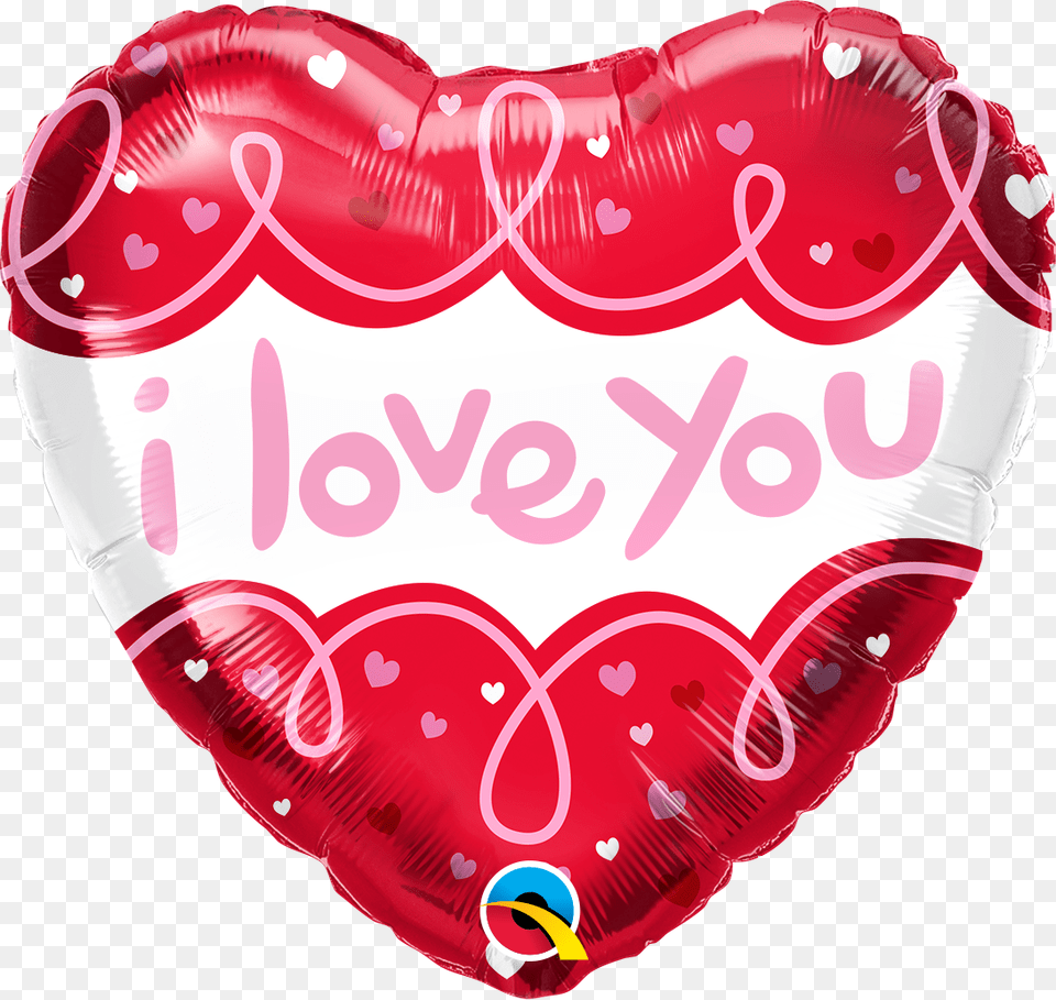 Love You Doodle Loops Balloon, Heart Png Image