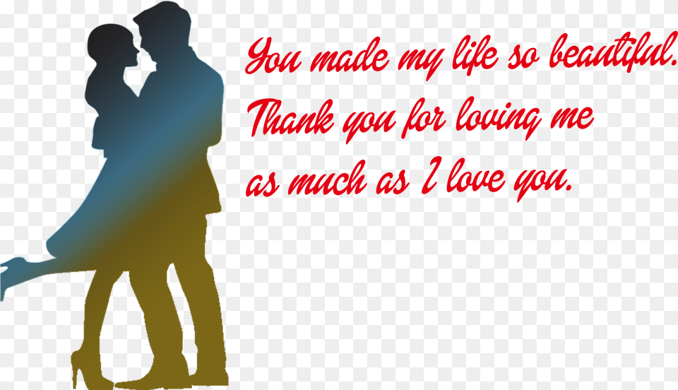 Love You Messages Background Couple In Love Silhouette, People, Person, Adult, Male Free Transparent Png