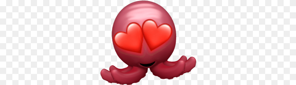 Love You Octopus Emoji Heart, Flower, Petal, Plant, Clothing Free Png Download