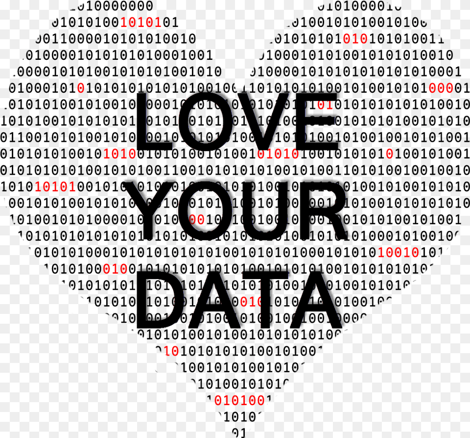 Love Your Data Heart Graphic Design, Text Free Transparent Png