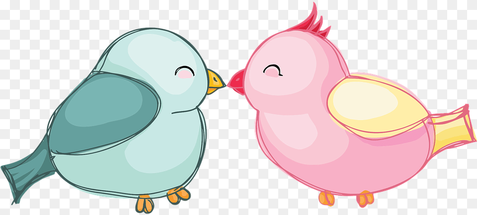 Lovebirds Birds Love Cartoon, Animal, Beak, Bird Png Image