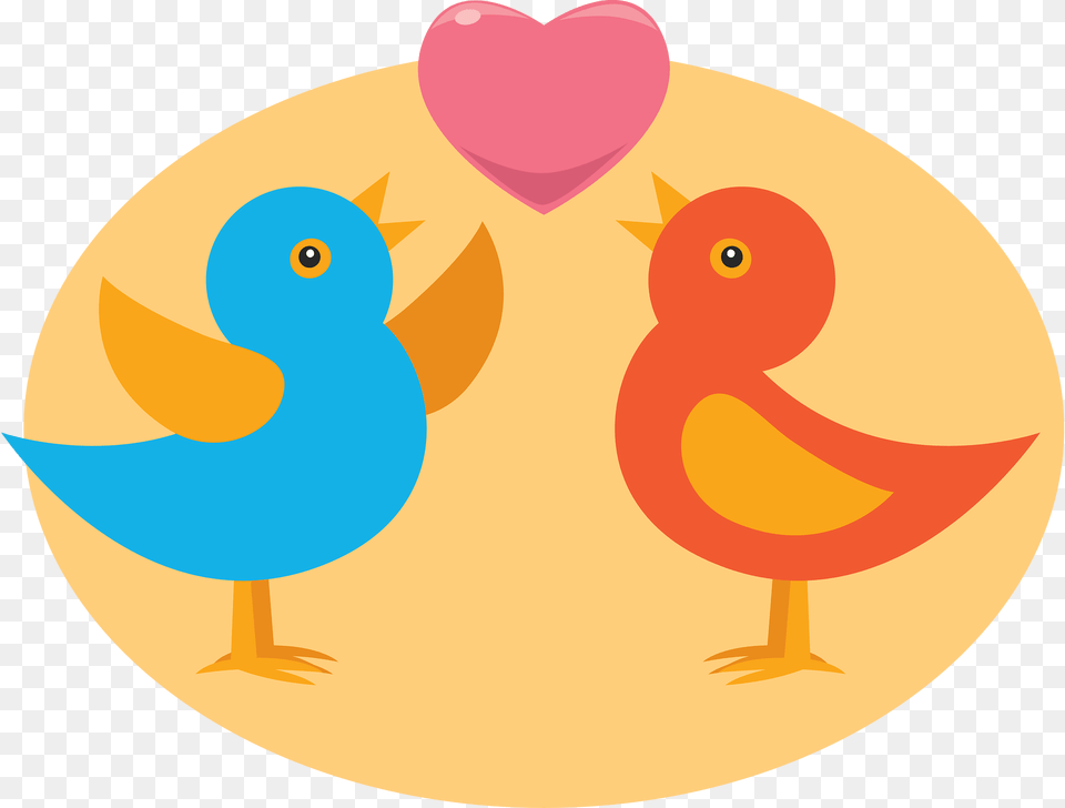 Lovebirds Clipart, Animal, Bird Png