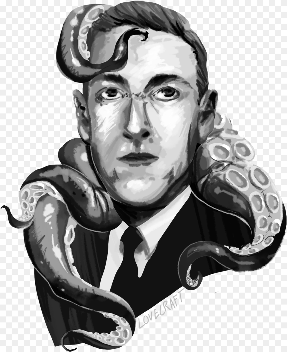 Lovecraft Magnet Hp Lovecraft, Art, Adult, Person, Man Png Image