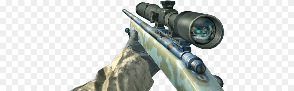 Loved These Guns So Satisfying Cod 4 M40a3 Blue Tiger, Firearm, Gun, Person, Rifle Png Image
