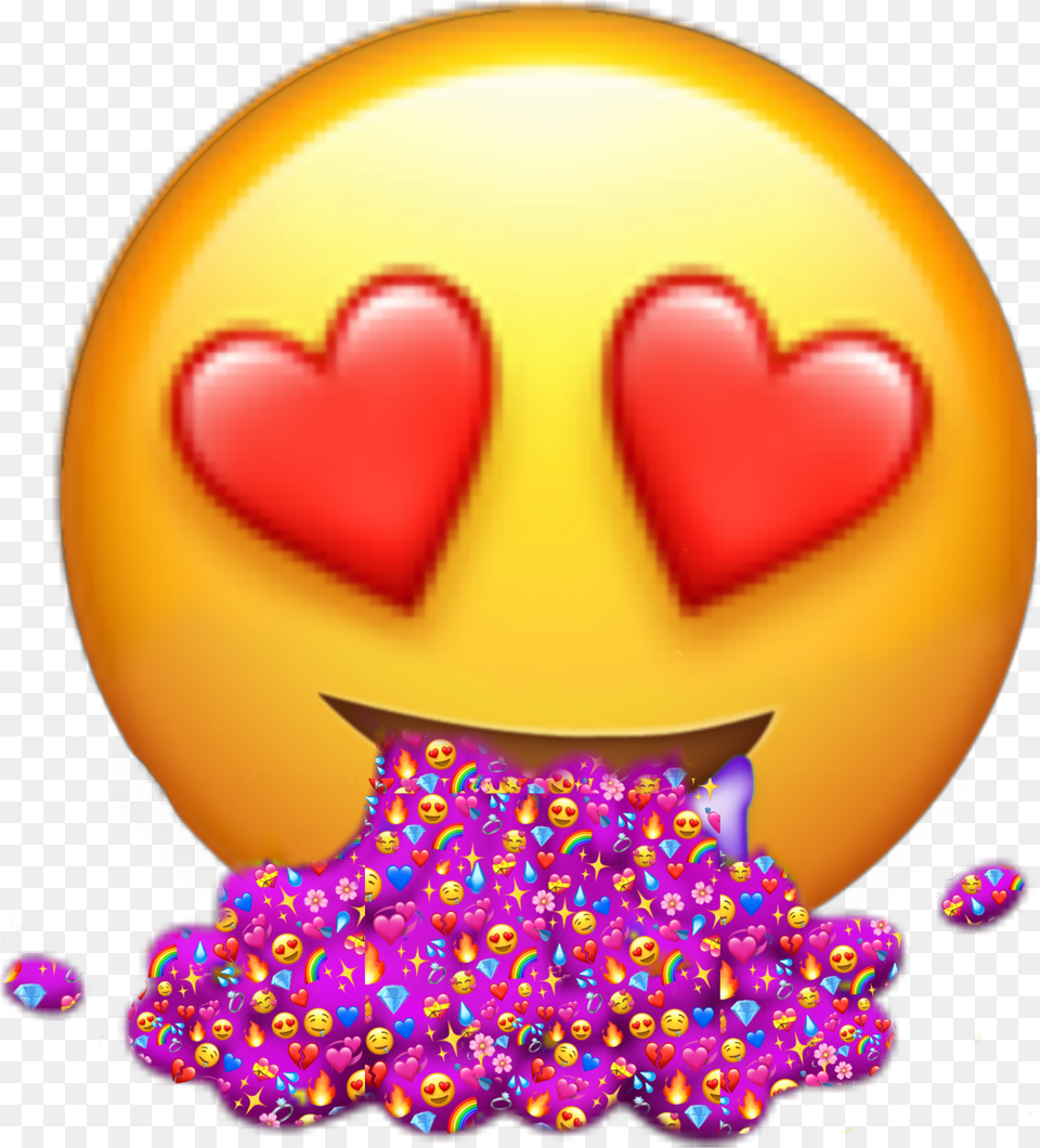 Loveit Hearteyes Puke Emoji Emojimix Emoji, Balloon, Food, Sweets Free Transparent Png