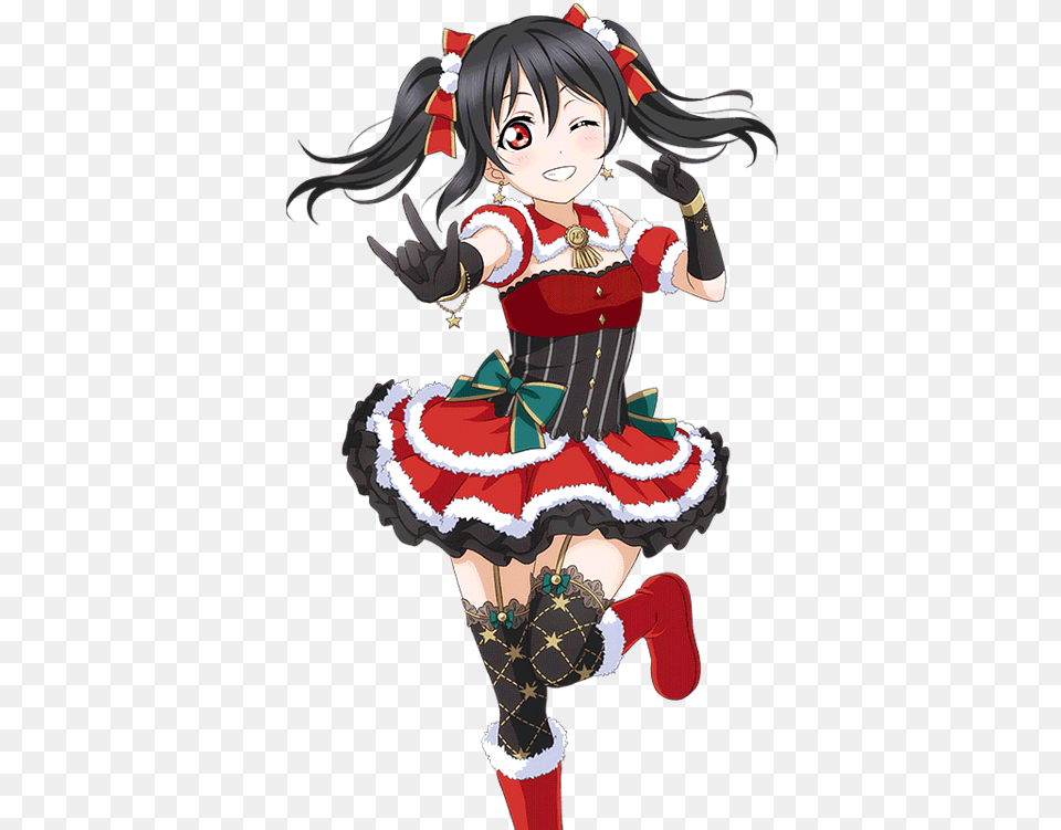 Lovelive Christmas Anime Animegirl Cute Girl Nico Love Live Event Cards, Book, Clothing, Comics, Costume Free Transparent Png