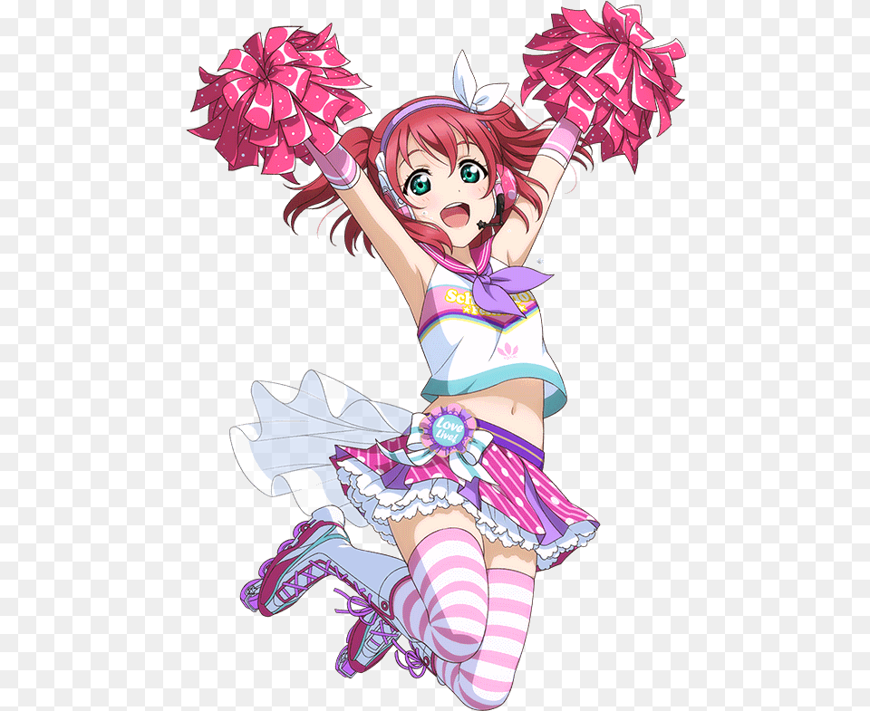 Lovelive Sunshine Ruby Kurosawa Cosplay Costume Cheerleaders Ruby Kurosawa Cheerleader, Book, Comics, Publication, Manga Free Transparent Png