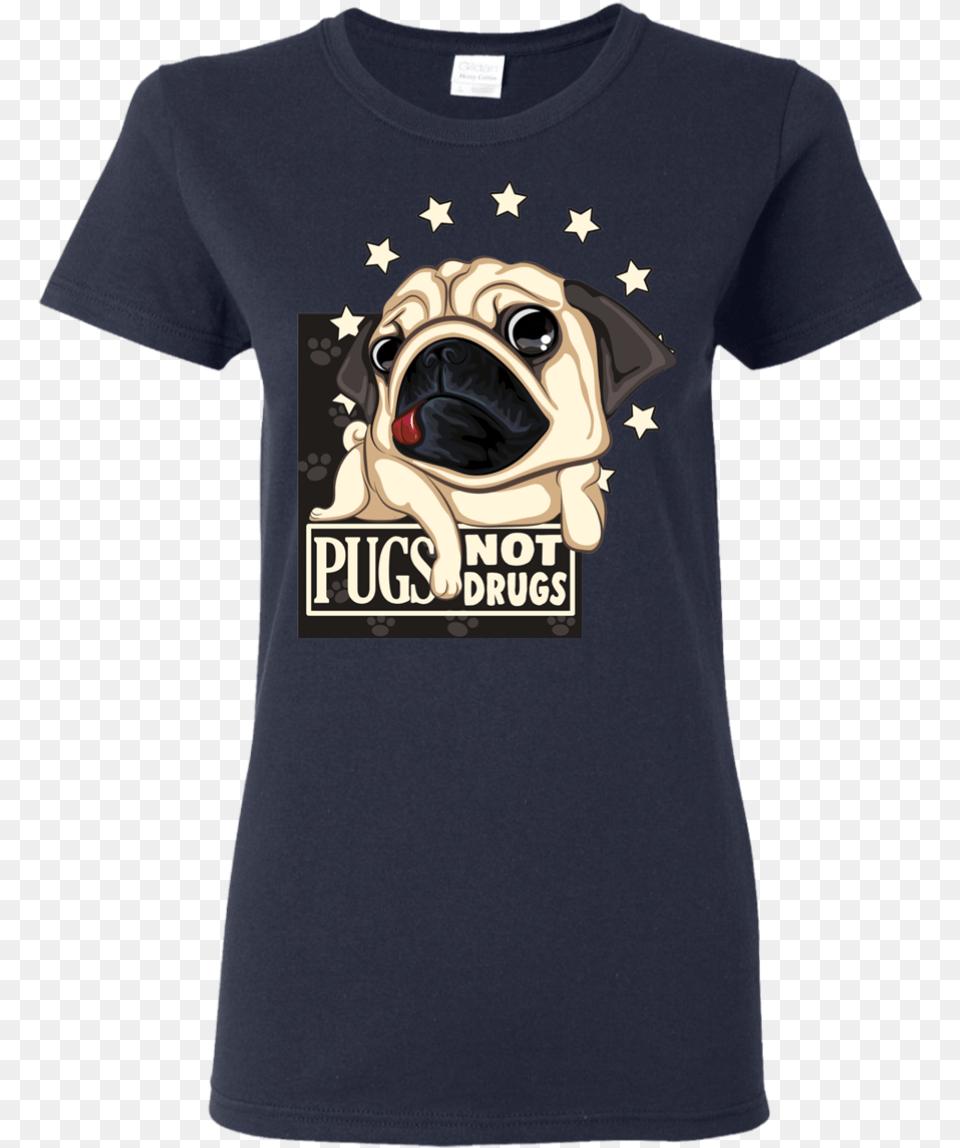 Lovely Black Gift For Collection Dog T Shirt Pugs Not Bad Dog Pug Pet Gift For Dog Lover T Shirt, Clothing, T-shirt, Person, Animal Free Transparent Png