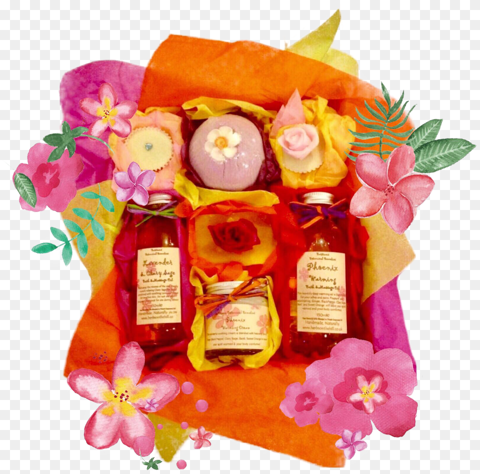 Lovely Box Of Comfort Gift Basket, Flower, Petal, Plant, Flower Arrangement Png