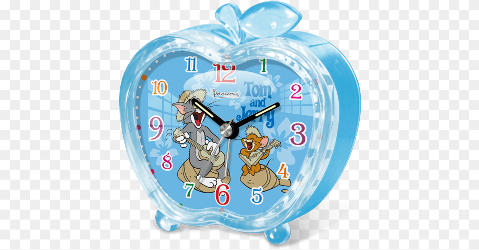 Lovely Cartoon Apple Shape Alarm Clock Quartz Clock, Alarm Clock, Plate, Person Free Png Download