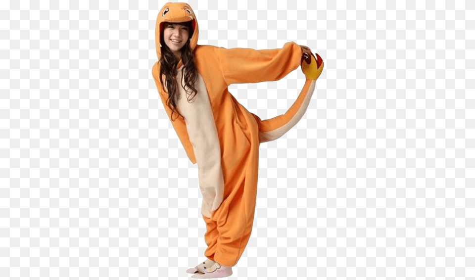 Lovely Charmander Onesies Charmander Kigurumi, Clothing, Costume, Person, Long Sleeve Png Image