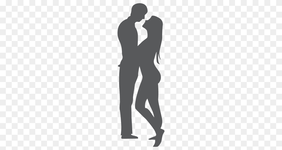 Lovely Couple Silhouette, Kissing, Person, Romantic, Head Png