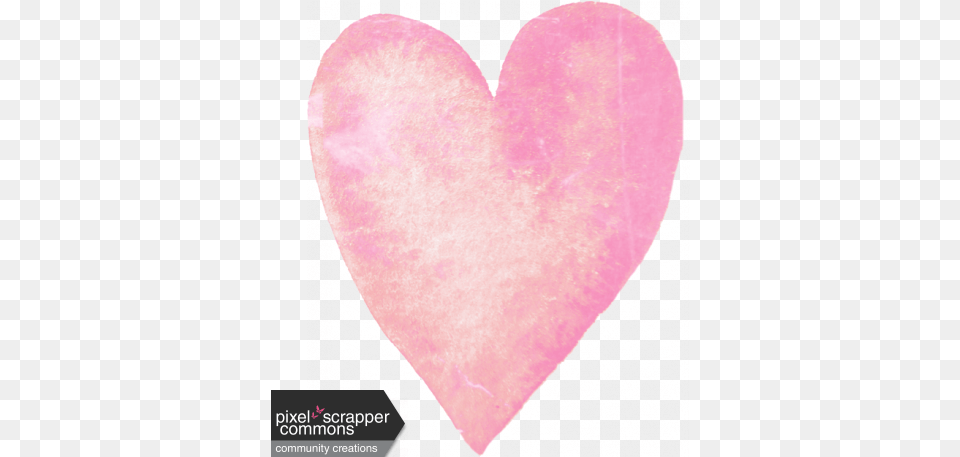 Lovely Pink Watercolor Heart Graphic Heart, Flower, Petal, Plant, Astronomy Png