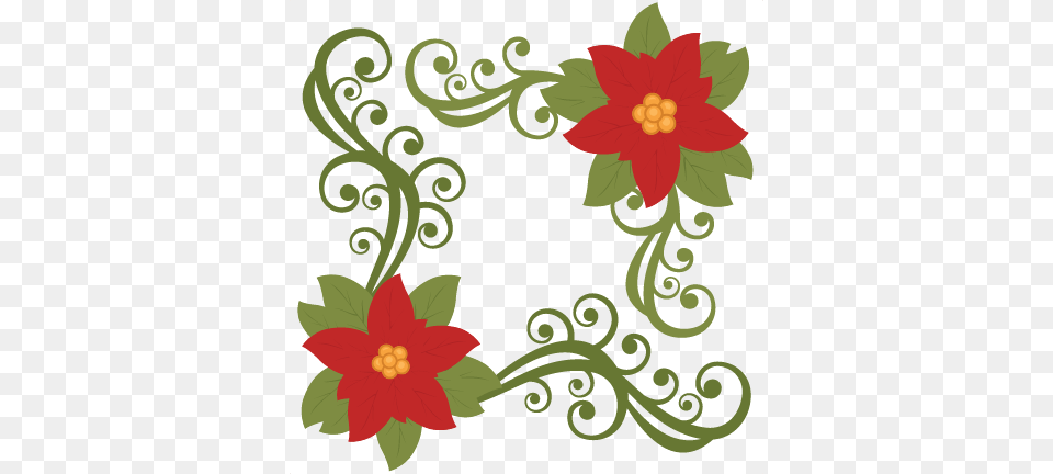 Lovely Poinsettia Border Clip Art Candy Cane Border Stock, Floral Design, Graphics, Pattern, Dynamite Png