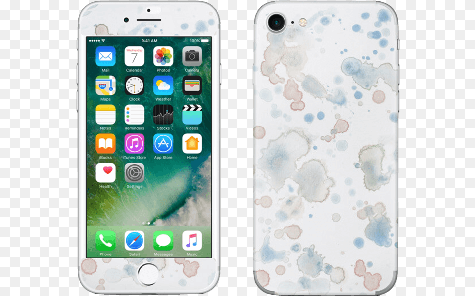 Lovely Watercolor Splash Skin For Your Laptop Apple Iphone 7 256 Gb Silver, Electronics, Mobile Phone, Phone Free Png Download