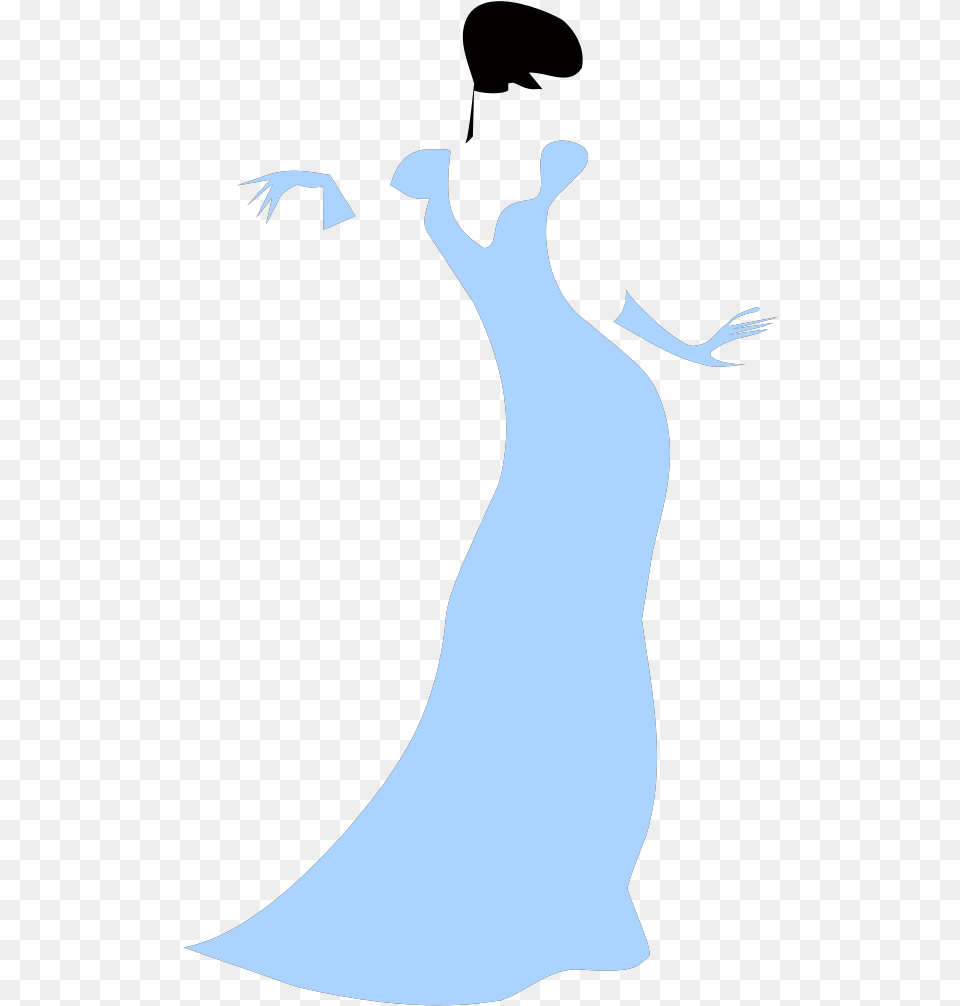 Lovely Woman In A Blue Dress Svg Lady Clip Art, Fashion, Clothing, Gown, Formal Wear Png