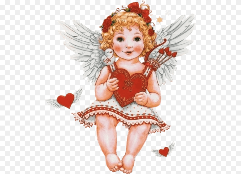 Lovelymar Enviado Clip Art Valentine Hearts, Baby, Person, Angel, Face Png