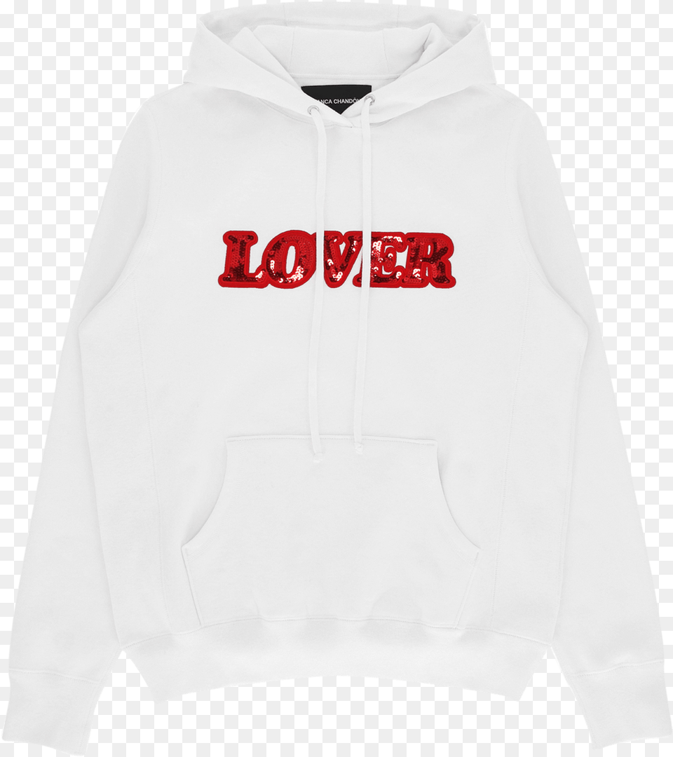 Lover Pullover Hooded Sweatshirt Whitered Sequin Hoodie, Clothing, Knitwear, Sweater, Hood Free Png Download